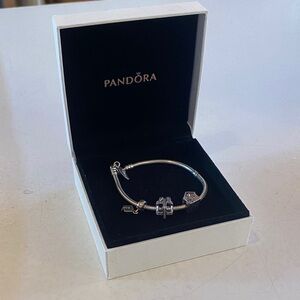 Pandora Silver Bracelet with Charms